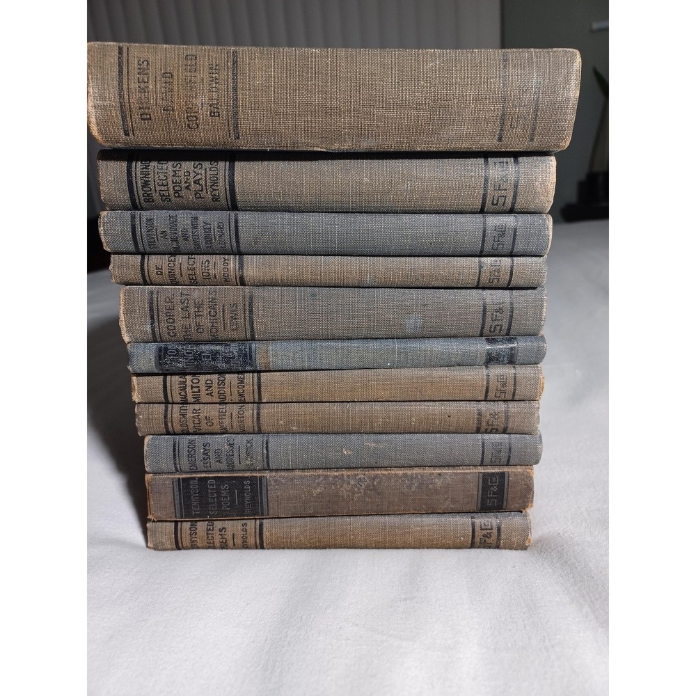 Vintage Lake English Classics Scott Foresman 11 Vol Blue Cloth HC Book Set
